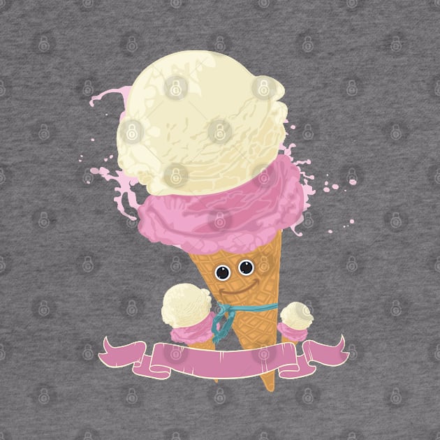 Happy Ice Cream Cone by adamzworld